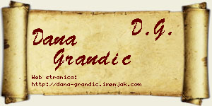 Dana Grandić vizit kartica